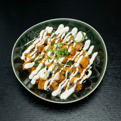 Tofu Sisig – plant-based sizzling sisig at House of Inasal