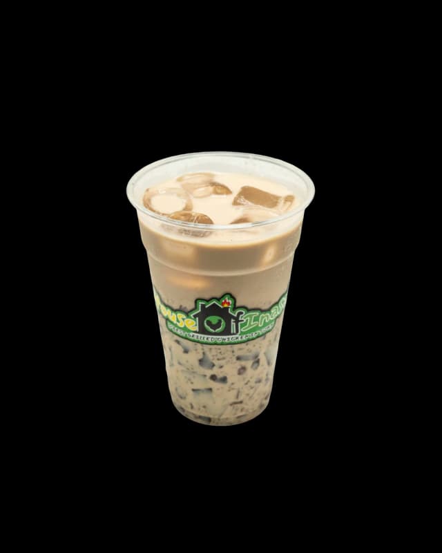 Filipino coffee jelly dessert with cream