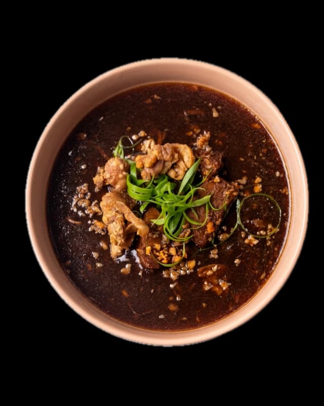 Filipino beef pares braised beef served with rice