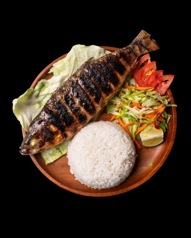 Grilled bangus milkfish Filipino style