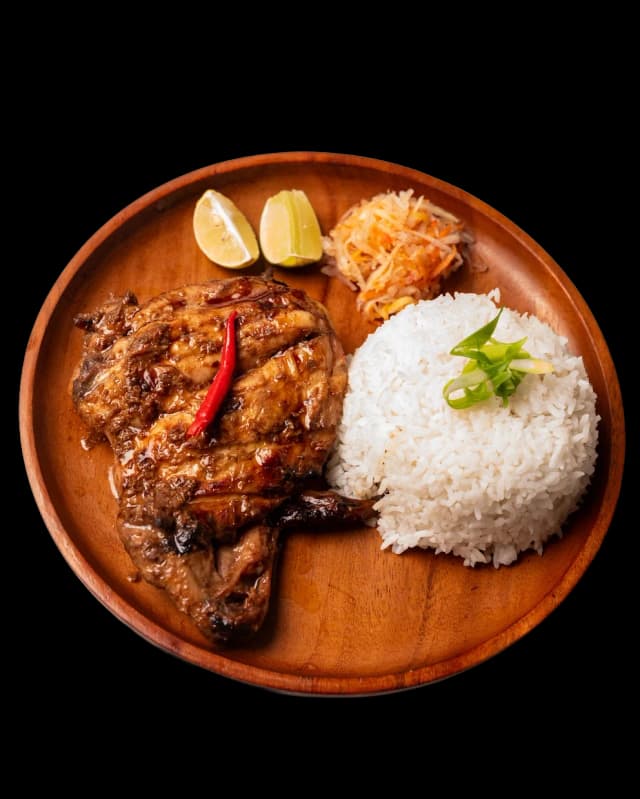 Grilled chicken breast inasal served with unlimited rice